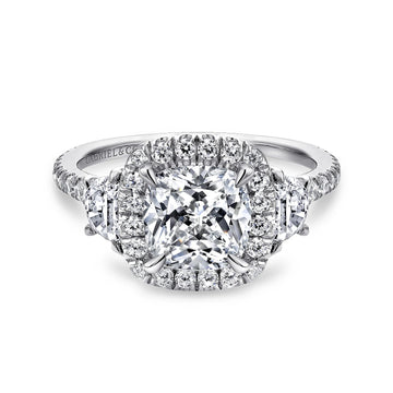 14KW Diamond Engagement Semi-Mount Ring, .91 CTW